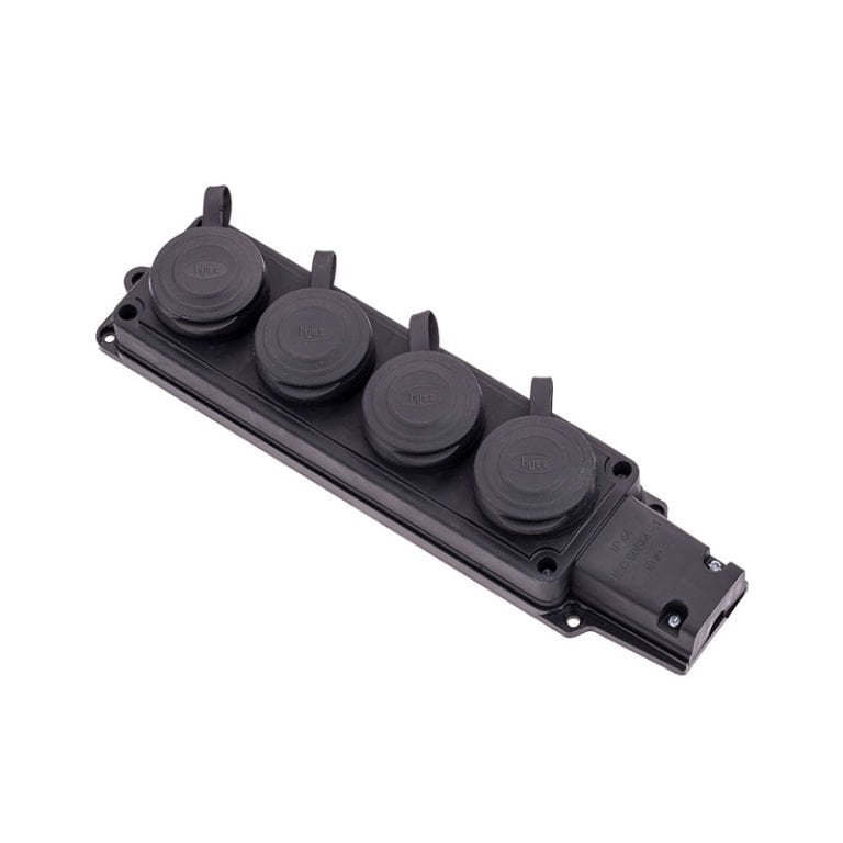 Kauçuk Dörtlü Grup Priz 1/16A 220V Byes BY10-106