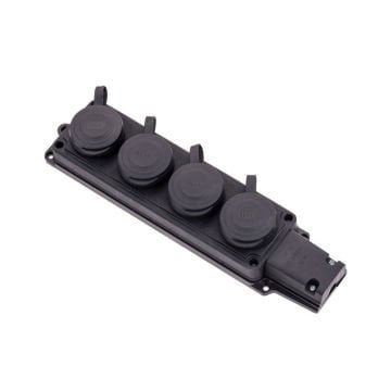 Kauçuk Dörtlü Grup Priz 1/16A 220V Byes BY10-106