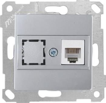 Rita Mek Tuş Telefon Prizi 1Xrj12 Inox Mutlusan 2200 125 0182