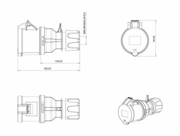 Uzatma Priz 32A Bemis BC1-3403-2312