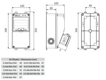 Kombinasyon 3X25=1 1X16=1 Bemis BD1-2105-0000