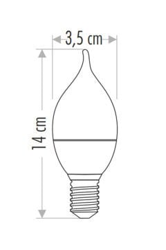 Ledli Kıvrık Buji Ampul (Günışığı) 7W Cata CT-4080G