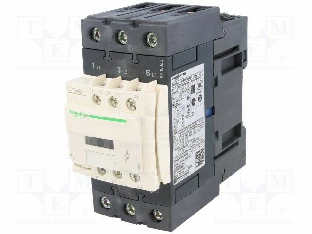 Kontaktörtör  24VDC 18.5kW 1NA+1NK Schneider LC1D40ABD