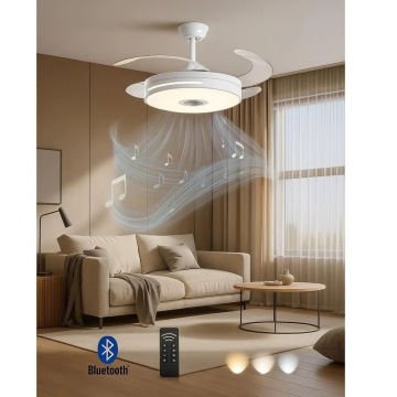 Aydınlatmalı Tavan Vantilatörü Bluetoothlu Mutlusan 001 038 300100 00 00