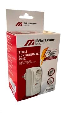 Mutlusan Tekli Şok Korumalı Priz (001 888 100004 00 00)