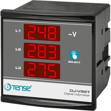 Tense Dijital 3 Faz Voltmetre 5V - 500V AC (50/60 Hz)