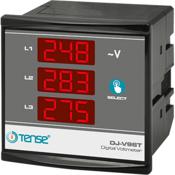 Tense Dijital 3 Faz Voltmetre 5V - 500V AC (50/60 Hz)