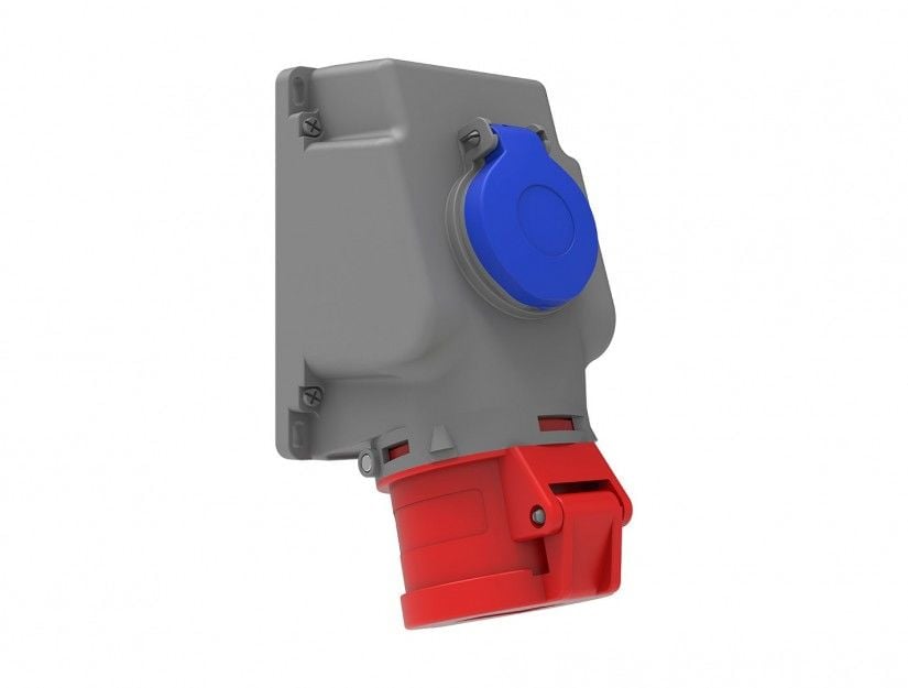 Eğik P. Prizli Duvar Priz 5/16A. 90° Bemis BC1-1505-2537