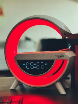 Helios Opto HS5214 RGB  Kablosuz şarj + Bluetooth hoparlör + FM Radyo  Özellikli Masa Lambası