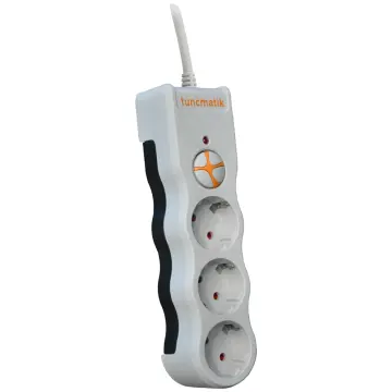 Tunçmatik 3`Lü Akım Korumalı Priz Kablolu Beyaz