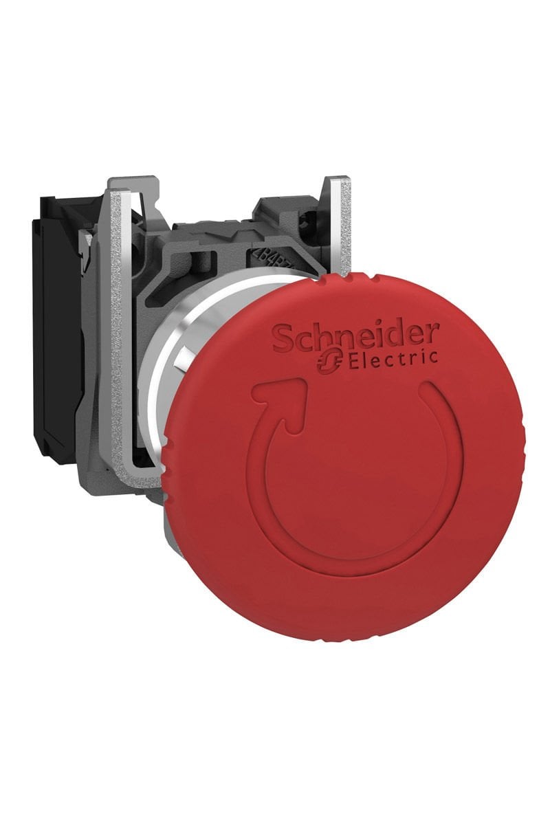 Çevir Çek Tip Mantar Kafalı Acil Stop Butonu  1NK Schneider XB4BS8442