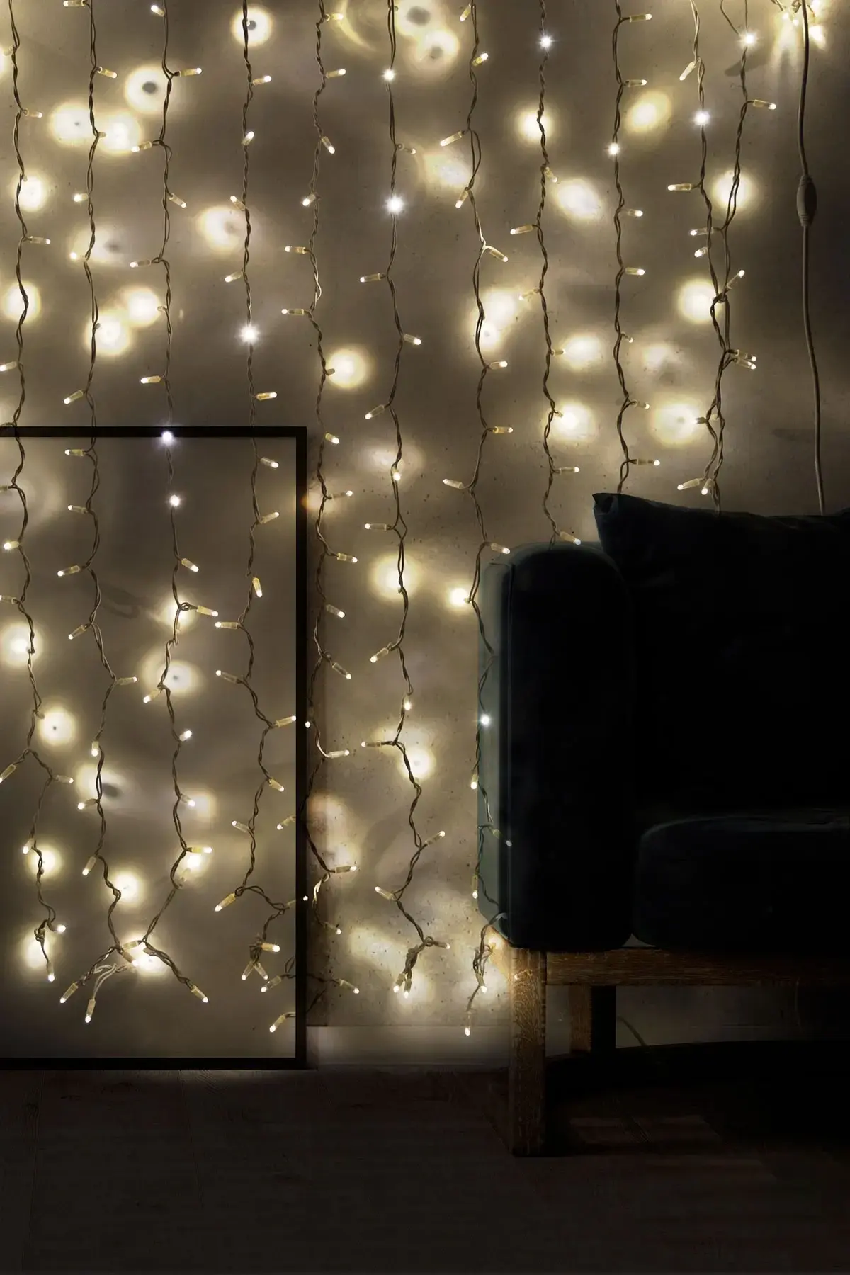 ACK Lüks Seri 65W 40 adet Flashlı LED Perde 3000K AS90-00300F 2x2 Metre Perde 400 Led Dış Mekan