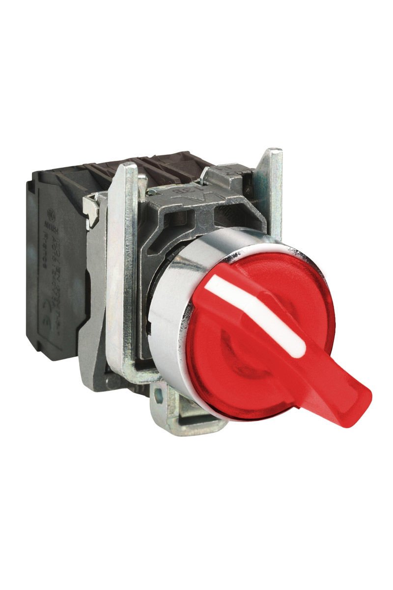 Işıklı Kırmızı Mandal Buton  Schneider XB4BK134M5