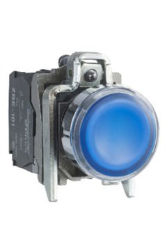 Korumalı Ledli Işıklı Mavi Buton  Schneider XB4BW36M5