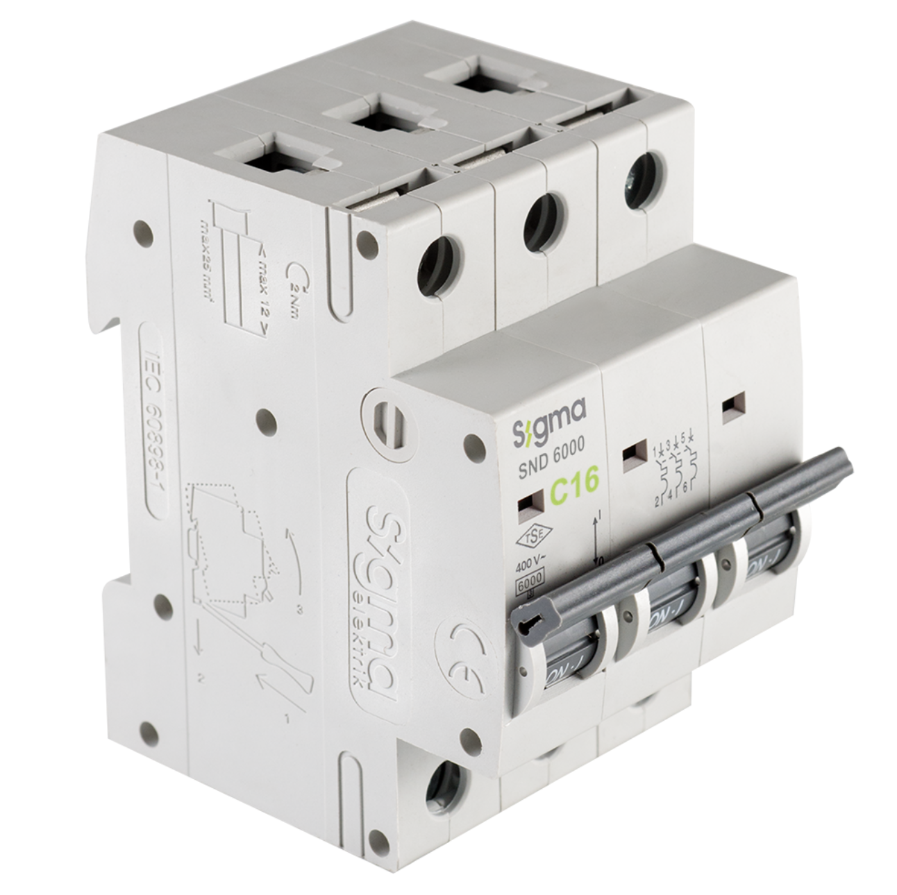Otomatik Sigorta C3X16A 6Ka Sigma 6SM316C