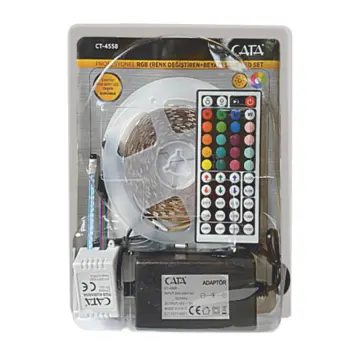 Cata RGB Şerit Led Seti 220v 352 Renk + Trafo + Kumanda CT-4558