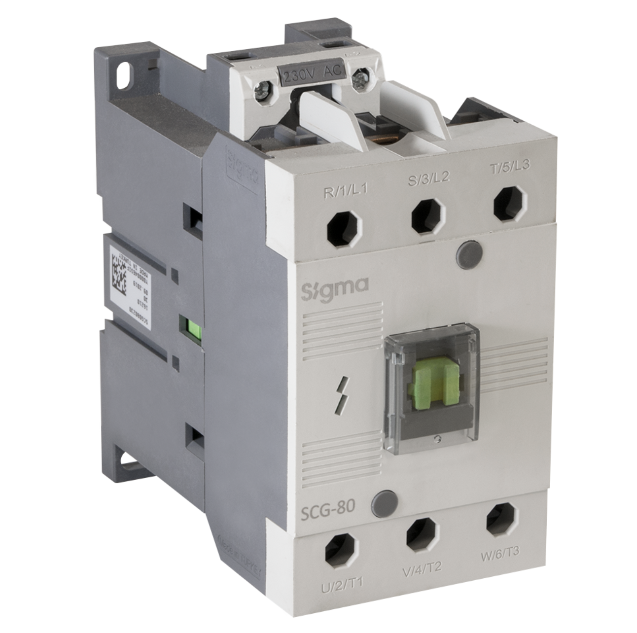 Alçak Gerilim Kontaktörtör 37Kw 80A 230V Sigma SCG080230