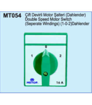 Çift Devirli Motor Şalteri 25A 1-0-2 Metop MT054-25A