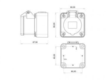 Duvar Priz 4X16 Bemis BC1-1504-2510