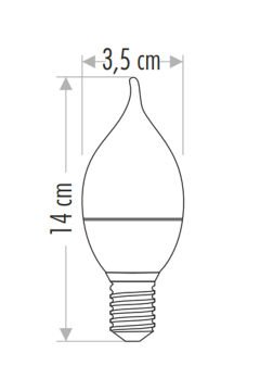 Ledli Kıvrık Buji Ampul (Beyaz) 7W Cata CT-4080B