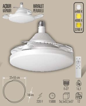 Cata Dolunay Fan Led Ampul Beyaz   CT-1156