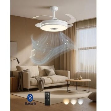 Aydınlatmalı Tavan Vantilatörü Bluetoothlu Mutlusan 001 038 300100 00 00