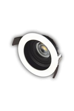 Beyaz-Siyah Yuvarlak Pars Spot Kasası  Cata CT-5221