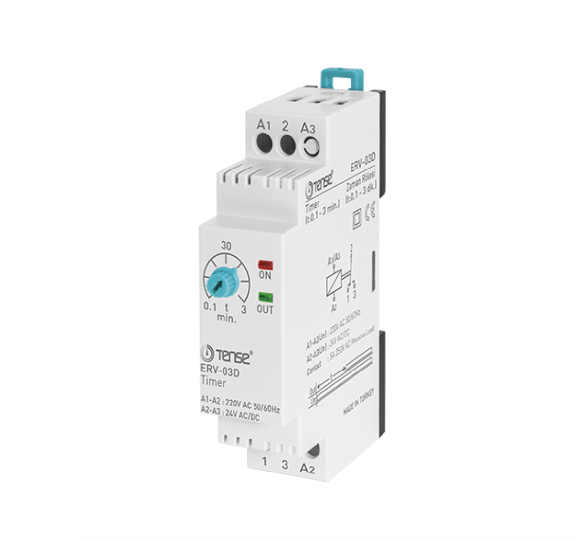 Dk Ayarlı Zaman Rölesi 3 Tense ERV-03D