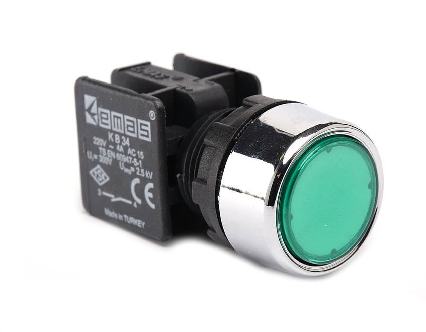 Buton Start Yeşil  Emas KB34DY